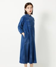 PHEHD41290 GEORGES RECH(小さいサイズ)(メゾン ドゥ サンク) ライトデニムシャツワンピース ブルー