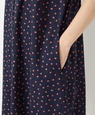 PHEHD43360 GEORGES RECH(小さいサイズ)(メゾン ドゥ サンク) スクエアドットバンドカラーワンピース ネイビー