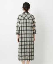 PHEHE63430 GEORGES RECH(小さいサイズ)(メゾン ドゥ サンク) シアーチェックレイヤードワンピース アイボリー