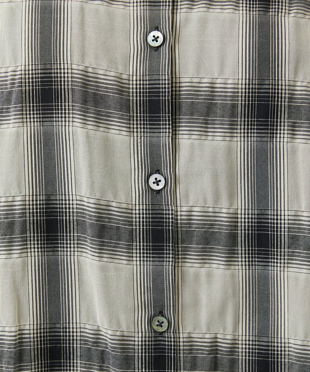 PHEHE63430 GEORGES RECH(小さいサイズ)(メゾン ドゥ サンク) シアーチェックレイヤードワンピース アイボリー