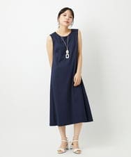 PHEHE63430 GEORGES RECH(小さいサイズ)(メゾン ドゥ サンク) シアーチェックレイヤードワンピース アイボリー