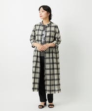 PHEHE63430 GEORGES RECH(小さいサイズ)(メゾン ドゥ サンク) シアーチェックレイヤードワンピース アイボリー