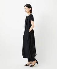 PHEJB20360 GEORGES RECH(小さいサイズ)(メゾン ドゥ サンク) [接触冷感/吸水速乾]バンドカラージレワンピース ブラック