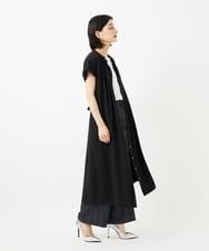 PHEJB20360 GEORGES RECH(小さいサイズ)(メゾン ドゥ サンク) [接触冷感/吸水速乾]バンドカラージレワンピース ブラック