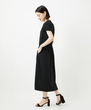 PHEJB20360 GEORGES RECH(小さいサイズ)(メゾン ドゥ サンク) [接触冷感/吸水速乾]バンドカラージレワンピース ブラック