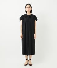 PHEJB20360 GEORGES RECH(小さいサイズ)(メゾン ドゥ サンク) [接触冷感/吸水速乾]バンドカラージレワンピース ブラック