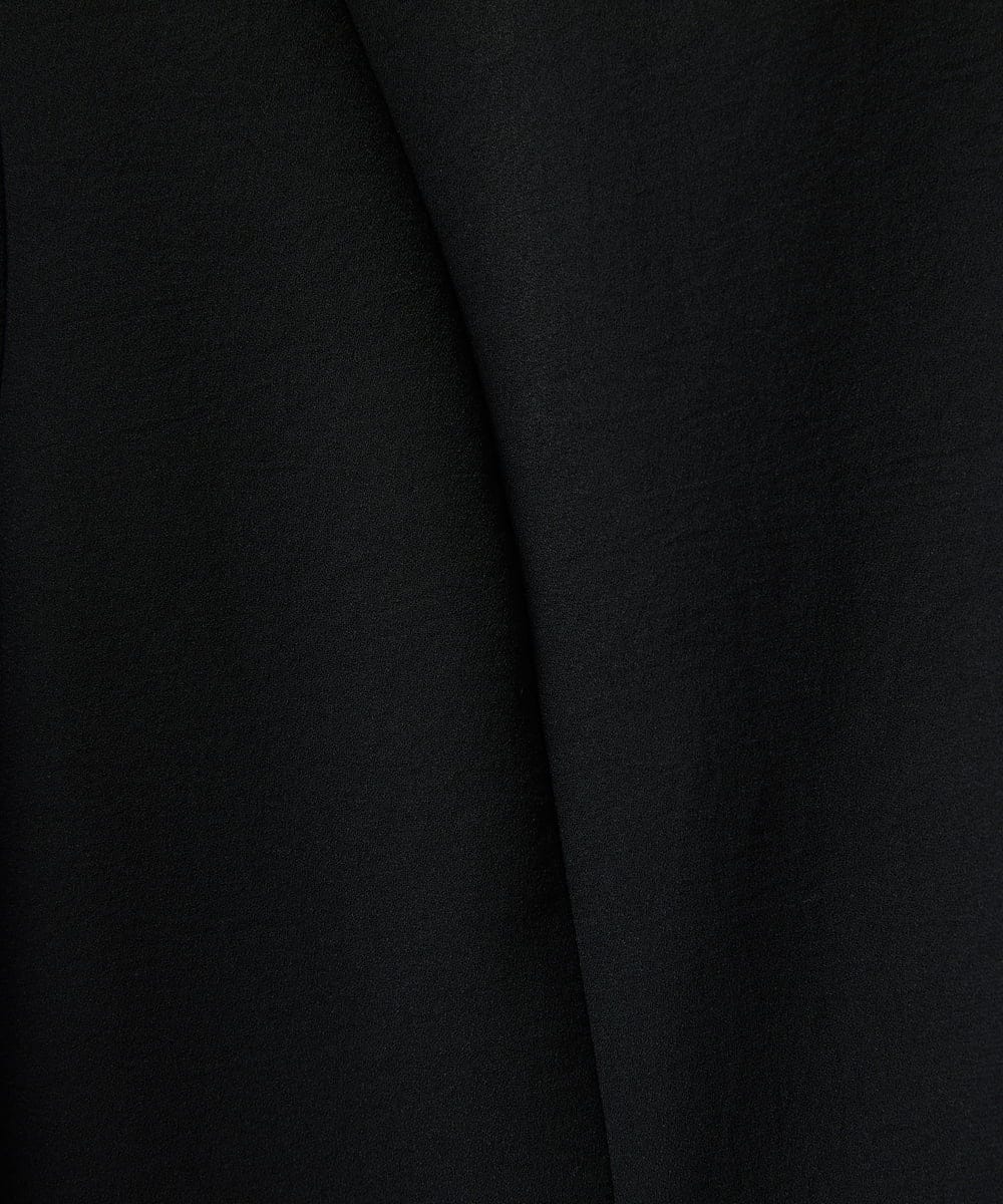 PHEJB21360 GEORGES RECH(小さいサイズ)(メゾン ドゥ サンク) [接触冷感/吸水速乾]ボリュームスリーブフレアワンピース ブラック