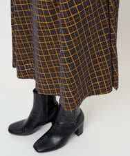PHEJB41490 GEORGES RECH(小さいサイズ)(メゾン ドゥ サンク) Aラインオパールチェックワンピース オレンジ