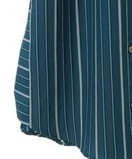 PHEJS16490 GEORGES RECH(小さいサイズ)(メゾン ドゥ サンク)  [日本製]ドビーストライプシャツワンピース ブラック系