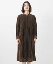 PHEJV21490 GEORGES RECH(小さいサイズ)(メゾン ドゥ サンク) ジオメトリックフロッキーワンピース ブラウン