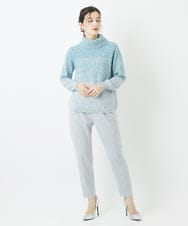 PHFAC42230 GEORGES RECH(小さいサイズ)(メゾン ドゥ サンク) メランジヘアリースラブヤーンニット ライトブルー