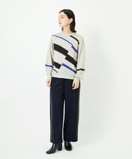 PHFAD04250 GEORGES RECH(小さいサイズ)(メゾン ドゥ サンク) レクタングルインターシャニット アイボリー系
