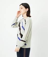 PHFAD04250 GEORGES RECH(小さいサイズ)(メゾン ドゥ サンク) レクタングルインターシャニット アイボリー系