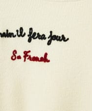 PHFAD05250 GEORGES RECH(小さいサイズ)(メゾン ドゥ サンク) ロゴ刺繍ウールニット アイボリー