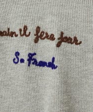 PHFAD05250 GEORGES RECH(小さいサイズ)(メゾン ドゥ サンク) ロゴ刺繍ウールニット アイボリー