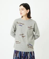 PHFAD05250 GEORGES RECH(小さいサイズ)(メゾン ドゥ サンク) ロゴ刺繍ウールニット アイボリー