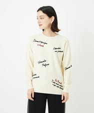 PHFAD05250 GEORGES RECH(小さいサイズ)(メゾン ドゥ サンク) ロゴ刺繍ウールニット アイボリー