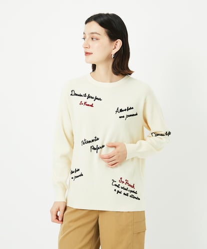 PHFAD05250 GEORGES RECH(小さいサイズ) ロゴ刺繍ウールニット