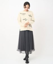 PHFAD05290 GEORGES RECH(小さいサイズ)(メゾン ドゥ サンク) ロゴ刺繍ウールニット アイボリー