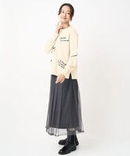 PHFAD05290 GEORGES RECH(小さいサイズ)(メゾン ドゥ サンク) ロゴ刺繍ウールニット アイボリー