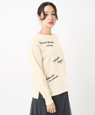 PHFAD05290 GEORGES RECH(小さいサイズ)(メゾン ドゥ サンク) ロゴ刺繍ウールニット アイボリー