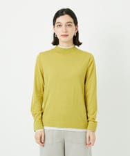 PHFAD11230 GEORGES RECH(小さいサイズ)(メゾン ドゥ サンク) [アンサンブル対応]ウォッシャブルウールハイネックニット イエロー