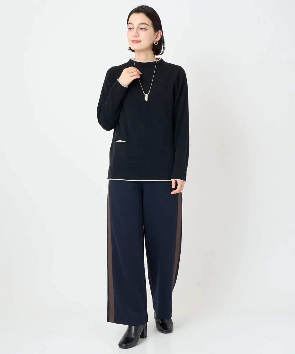 PHFAD25190 GEORGES RECH(小さいサイズ)(メゾン ドゥ サンク) ラムウールモックネックニット ライトブルー