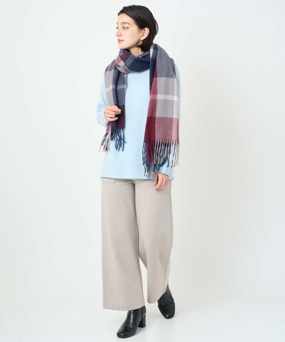 PHFAD25190 GEORGES RECH(小さいサイズ)(メゾン ドゥ サンク) ラムウールモックネックニット ライトブルー