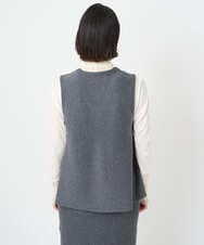 PHFAD33230 GEORGES RECH(小さいサイズ)(メゾン ドゥ サンク)  [セットアップ対応]Vネックフレアニットベスト ライトグレー