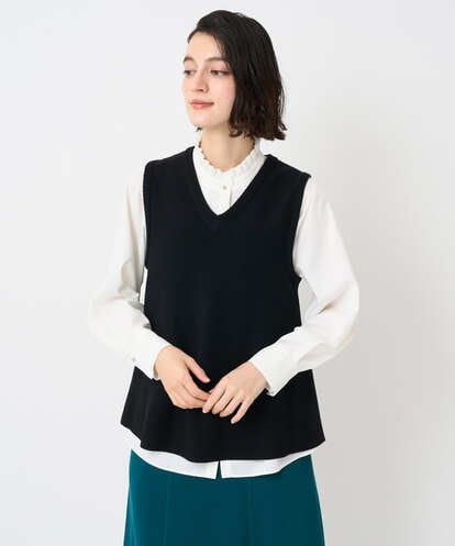 PHFAD33230 GEORGES RECH(小さいサイズ) [セットアップ対応]Vネックフレアニットベスト