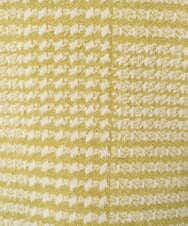 PHFAD34230 GEORGES RECH(小さいサイズ)(メゾン ドゥ サンク) ブークレチェックジャカード7分袖ニット イエロー