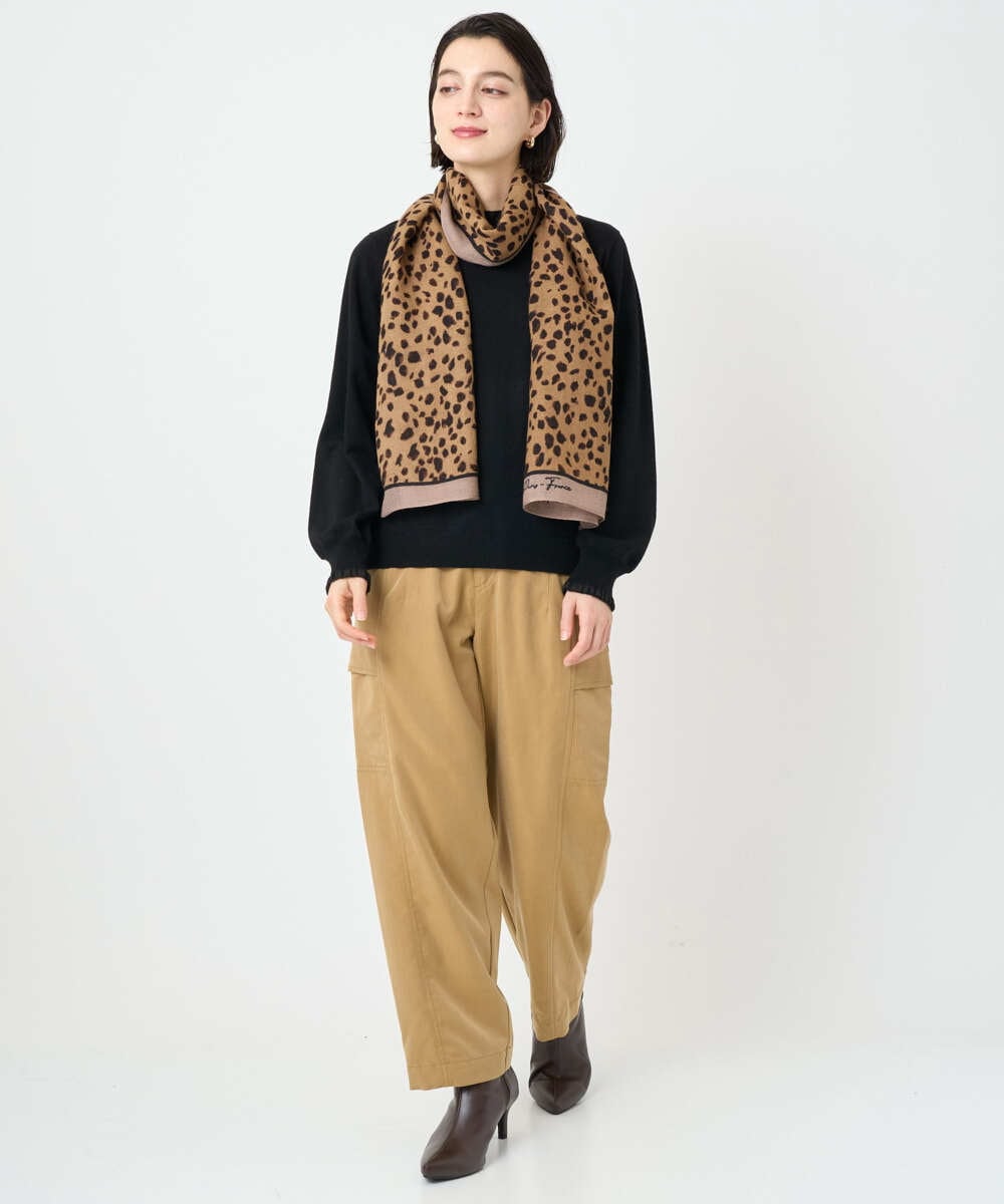 PHFAD35180 GEORGES RECH(小さいサイズ)(メゾン ドゥ サンク) シアーフリルセミハイネックニット ライトグレー