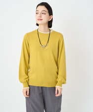 PHFAD35180 GEORGES RECH(小さいサイズ)(メゾン ドゥ サンク) シアーフリルセミハイネックニット ライトグレー