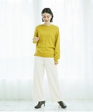 PHFAD35180 GEORGES RECH(小さいサイズ)(メゾン ドゥ サンク) シアーフリルセミハイネックニット ライトグレー