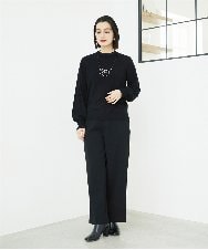 PHFAD35180 GEORGES RECH(小さいサイズ)(メゾン ドゥ サンク) シアーフリルセミハイネックニット ライトグレー