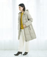 PHFAD35180 GEORGES RECH(小さいサイズ)(メゾン ドゥ サンク) シアーフリルセミハイネックニット ライトグレー