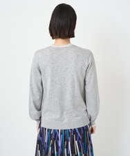 PHFAD35180 GEORGES RECH(小さいサイズ)(メゾン ドゥ サンク) シアーフリルセミハイネックニット ライトグレー