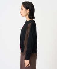 PHFAG14240 GEORGES RECH(小さいサイズ)(メゾン ドゥ サンク) カラーブロックニットプルオーバー ブラック
