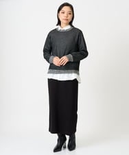 PHFAG16290 GEORGES RECH(小さいサイズ)(メゾン ドゥ サンク) チュールドッキングニットプルオーバー ブラック