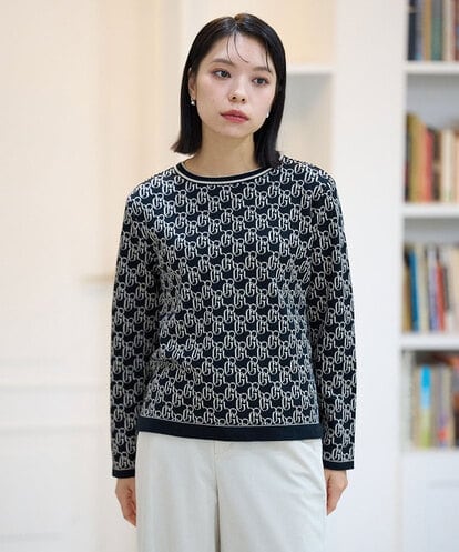 PHFAG22270   [日本製]GRロゴコットンジャガードニット