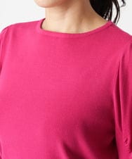 PHFAV57190 GEORGES RECH(小さいサイズ)(メゾン ドゥ サンク) レーヨンストレッチギャザースリーブニット[洗える] ピンク