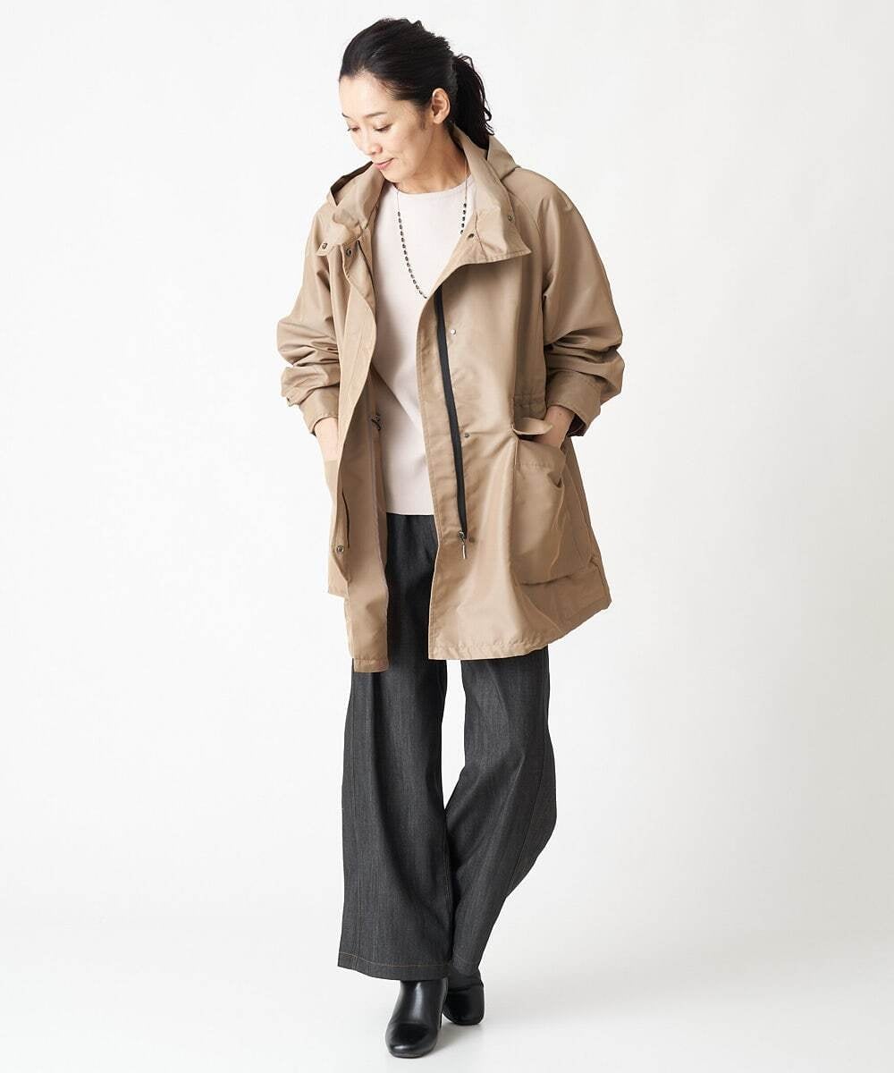 PHFAV57190 GEORGES RECH(小さいサイズ)(メゾン ドゥ サンク) レーヨンストレッチギャザースリーブニット[洗える] ピンク