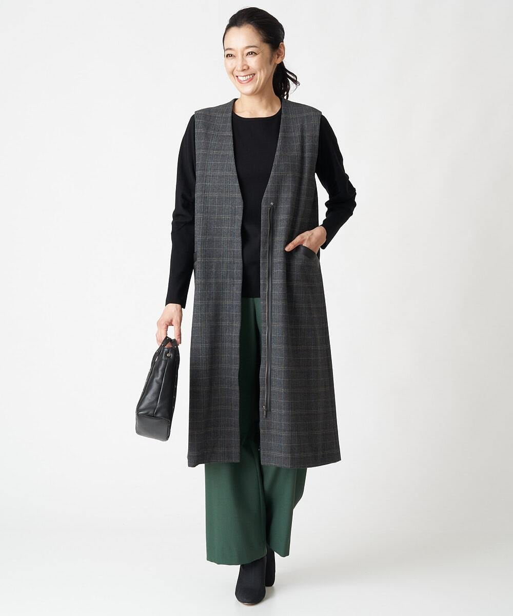 PHFAV57190 GEORGES RECH(小さいサイズ)(メゾン ドゥ サンク) レーヨンストレッチギャザースリーブニット[洗える] ピンク