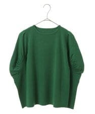 PHFAV57190 GEORGES RECH(小さいサイズ)(メゾン ドゥ サンク) レーヨンストレッチギャザースリーブニット[洗える] ピンク