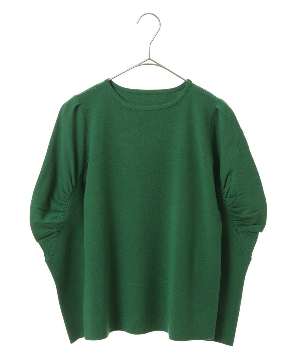 PHFAV57190 GEORGES RECH(小さいサイズ)(メゾン ドゥ サンク) レーヨンストレッチギャザースリーブニット[洗える] ピンク