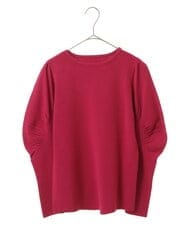 PHFAV57190 GEORGES RECH(小さいサイズ)(メゾン ドゥ サンク) レーヨンストレッチギャザースリーブニット[洗える] ピンク