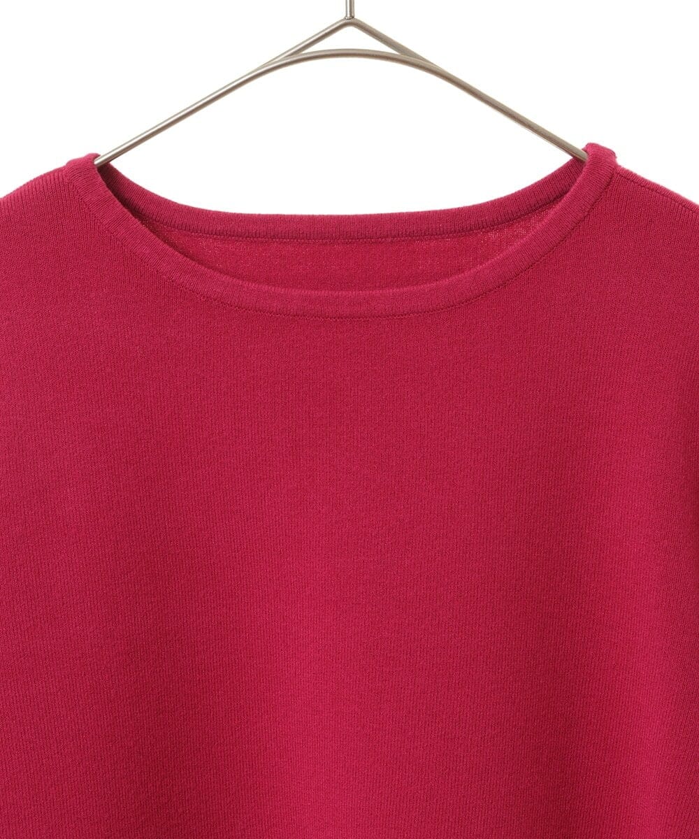 PHFAV57190 GEORGES RECH(小さいサイズ)(メゾン ドゥ サンク) レーヨンストレッチギャザースリーブニット[洗える] ピンク