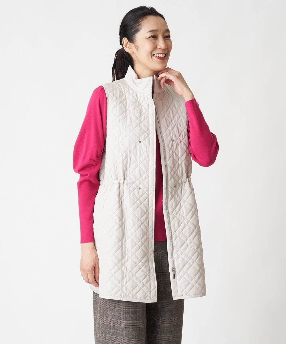 PHFAV57190 GEORGES RECH(小さいサイズ)(メゾン ドゥ サンク) レーヨンストレッチギャザースリーブニット[洗える] ピンク
