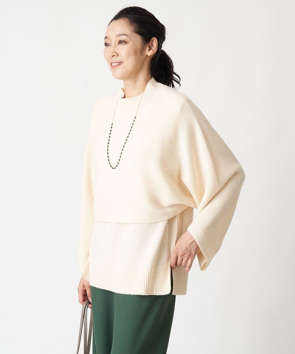 PHFAV63290 GEORGES RECH(小さいサイズ)(メゾン ドゥ サンク) 3WAYニットプルオーバー[洗える] グリーン