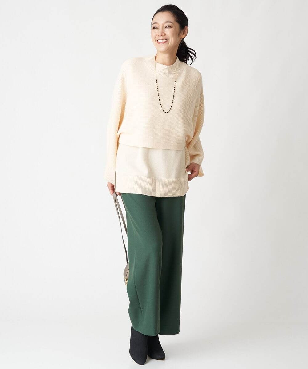 PHFAV63290 GEORGES RECH(小さいサイズ)(メゾン ドゥ サンク) 3WAYニットプルオーバー[洗える] グリーン
